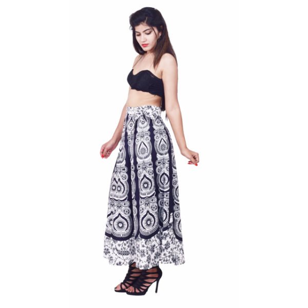 Jaipuri Cotton Printed Wrap Around Skirt - Image 3