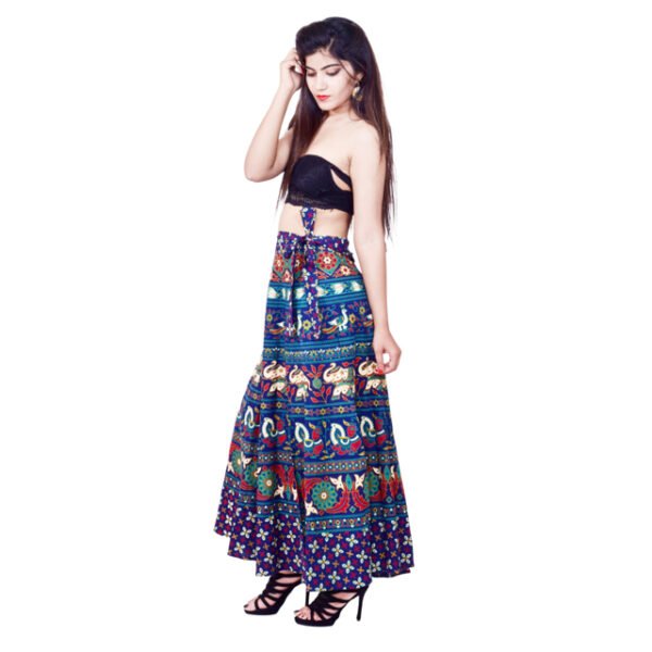 Printed Cotton Wrap Around Skirts - Image 2