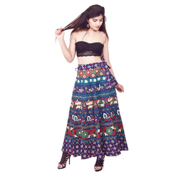 Printed Cotton Wrap Around Skirts