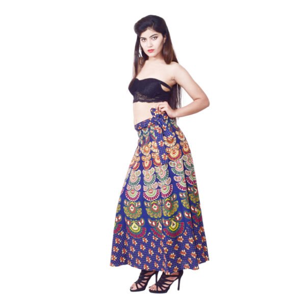 Long Cotton Wrap Skirt - Image 2