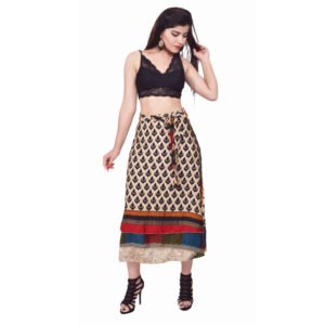 Handmade Vintage Sari Maxi Wrap Skirt