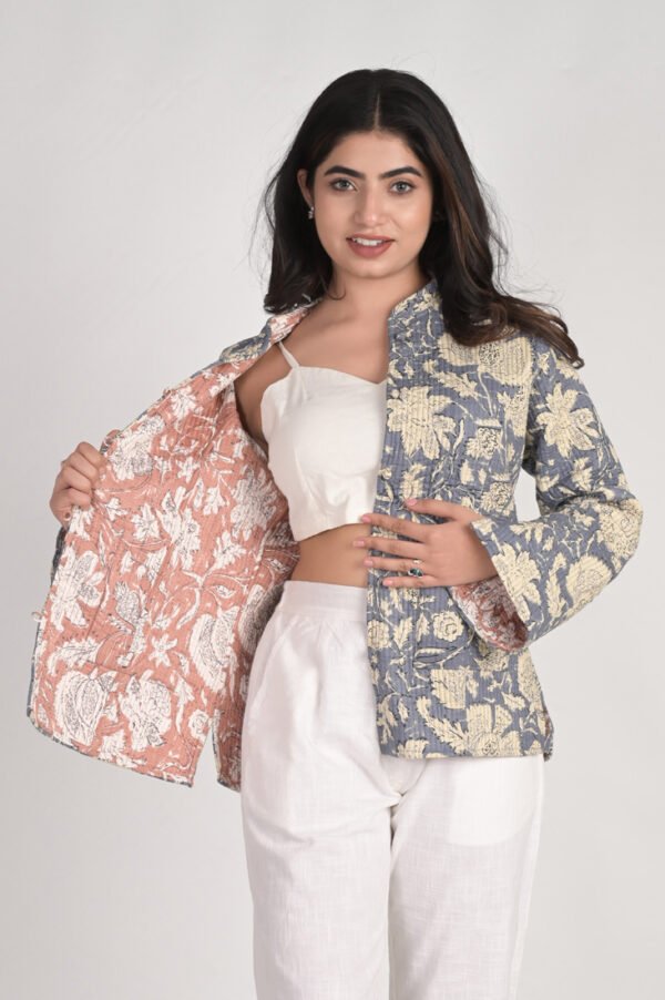 Cotton Printed Quilted Jacket - Image 3