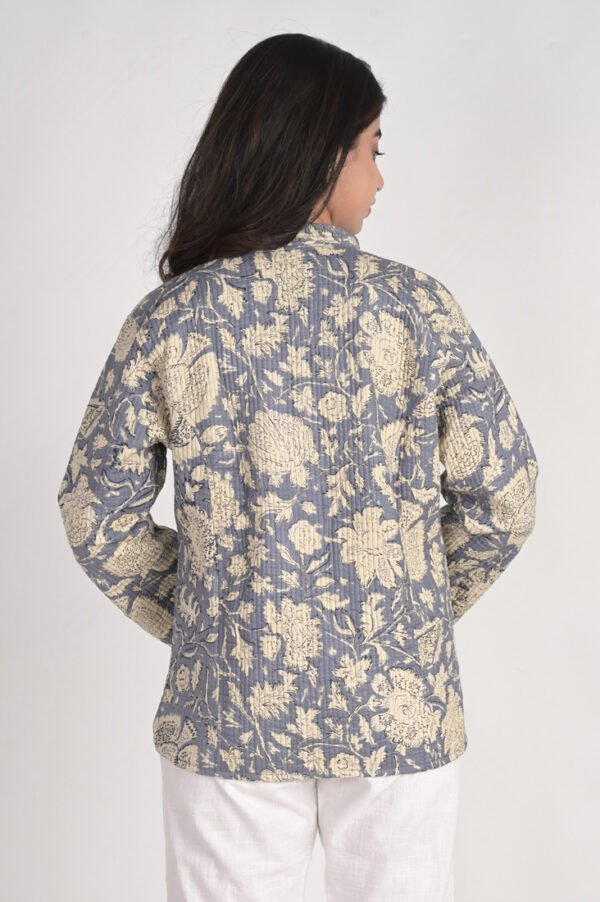 Cotton Printed Quilted Jacket - Image 4