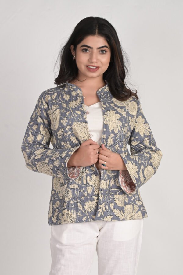 Cotton Printed Quilted Jacket - Image 2