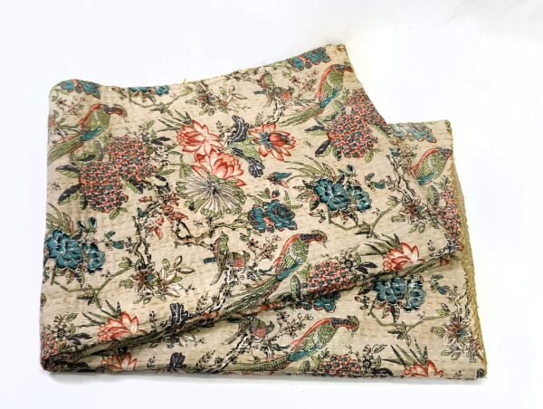New Cotton Printed Kantha Quilt - Image 2