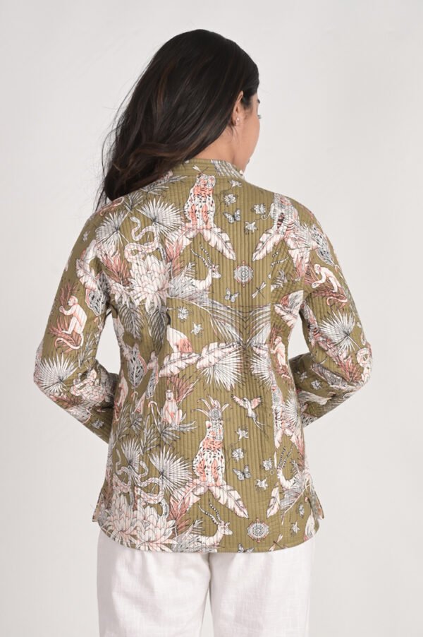 Cotton Quilted Reversible Jacket - Image 4
