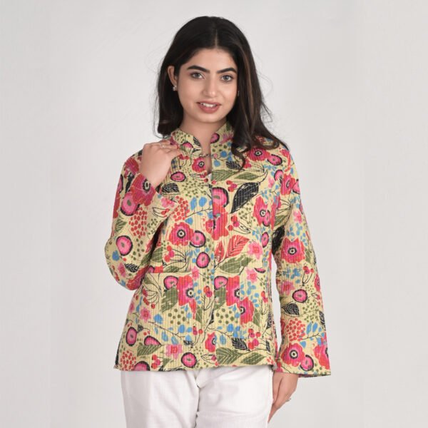 Reversible Cotton Printed Quilted Jacket