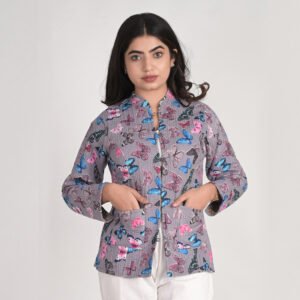 Printed Cotton Quilted Jacket
