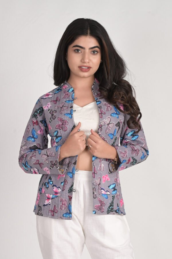 Printed Cotton Quilted Jacket - Image 2