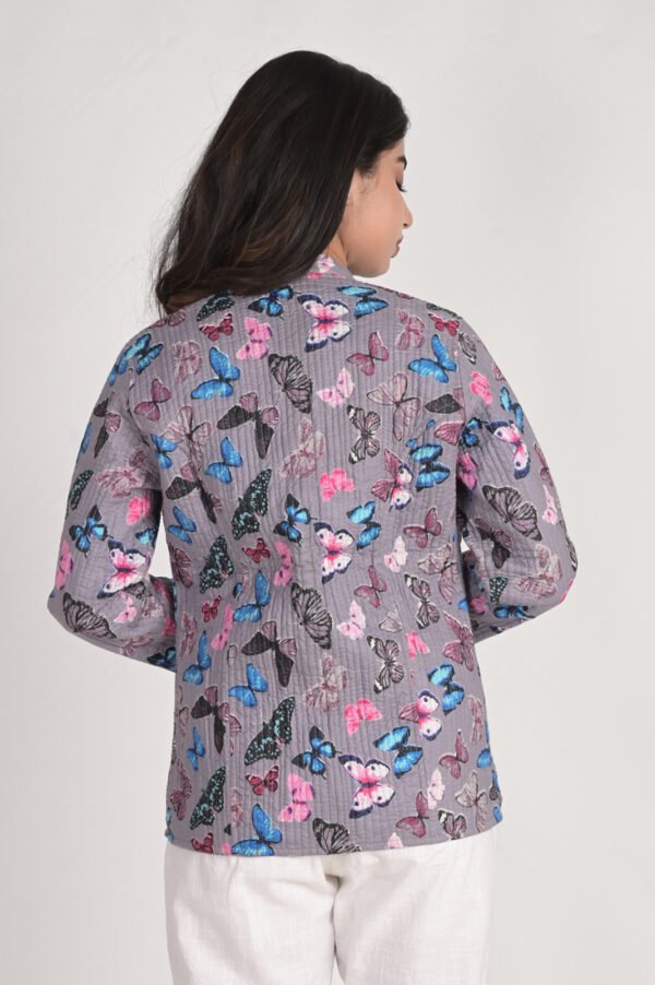 Printed Cotton Quilted Jacket - Image 4